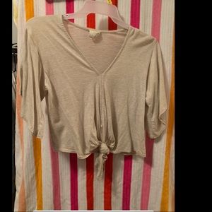 Harper Heritage Cropped front Tie shirt